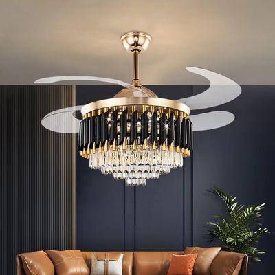 52-calowy LED 20W Nowoczesny Windylator Stropny z Wynikiem Przenośnym z Światłem