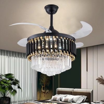 52-calowy LED 20W Nowoczesny Windylator Stropny z Wynikiem Przenośnym z Światłem