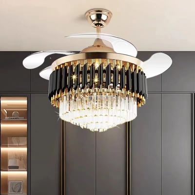 52-calowy LED 20W Nowoczesny Windylator Stropny z Wynikiem Przenośnym z Światłem
