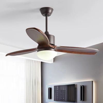 52-calowy LED 3 blade drewniany wentylator sufitowy DC Motor Light drewniany wentylator sufitowy
