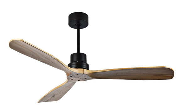 ECO 52 Fener sufitowy z masywnego drewna Fener sufitowy z naturalnego drewna z światłem