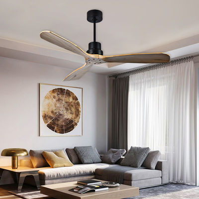 ECO 52 Fener sufitowy z masywnego drewna Fener sufitowy z naturalnego drewna z światłem
