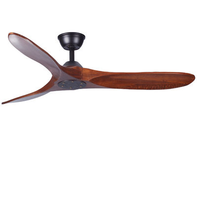 Dekoracyjny 60In ECO Fans 3 Blade Wooden Ceiling Fan Z Światłem