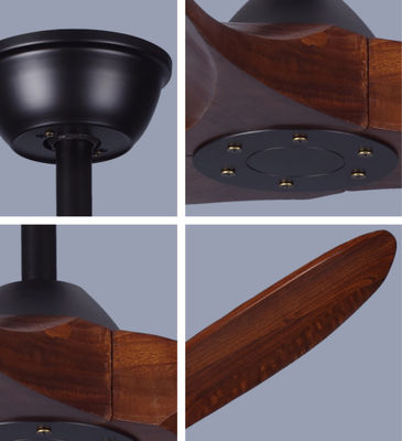 Dekoracyjny 60In ECO Fans 3 Blade Wooden Ceiling Fan Z Światłem