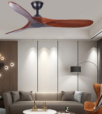 Dekoracyjny 60In ECO Fans 3 Blade Wooden Ceiling Fan Z Światłem