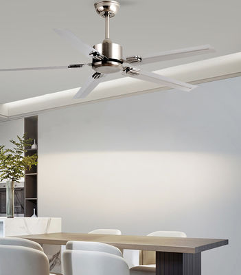 Srebrowy nowoczesny wentylator LED ECO 52 3 Blade