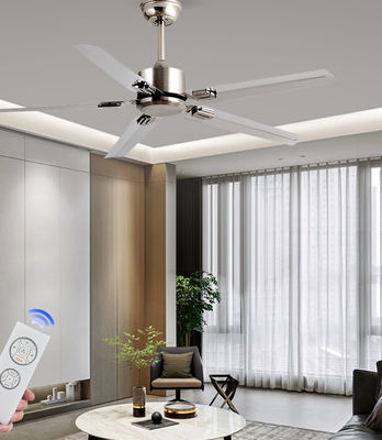 Srebrowy nowoczesny wentylator LED ECO 52 3 Blade